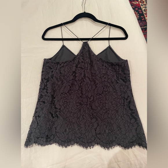 Jcrew camisol black lace racer back. Size 2 - Picture 2 of 4
